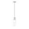 Z-Lite Alton Pendant, 1-Light, 4.75 In.W x 14.25 In.H, Brushed Nickel/Clear+Frosted 824P-BN - alternate 1